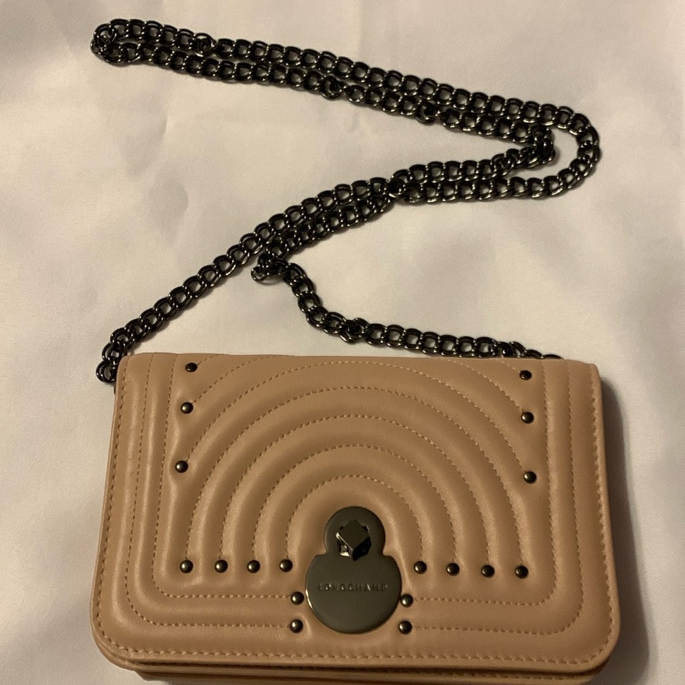 Longchamp Cavalcade Leather Shoulder Purse.